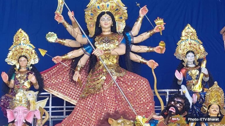Bhubaneswar Durga Puja started by Muslim friend unites four faiths (photo: ETV Bharat)